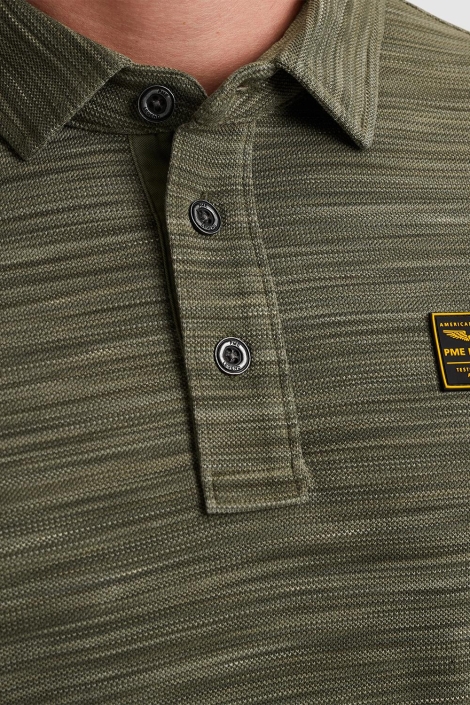 PME legend short sleeve polo stripe space dye